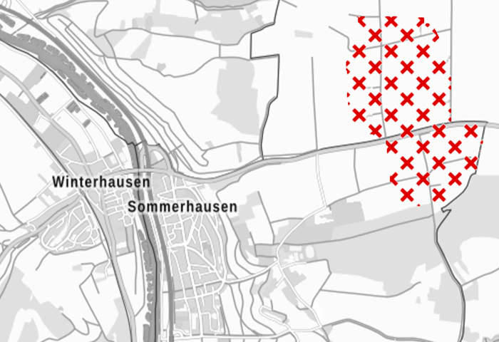 Karten-Ausschnitt Sommer- und Winterhausen im BayernAtlas